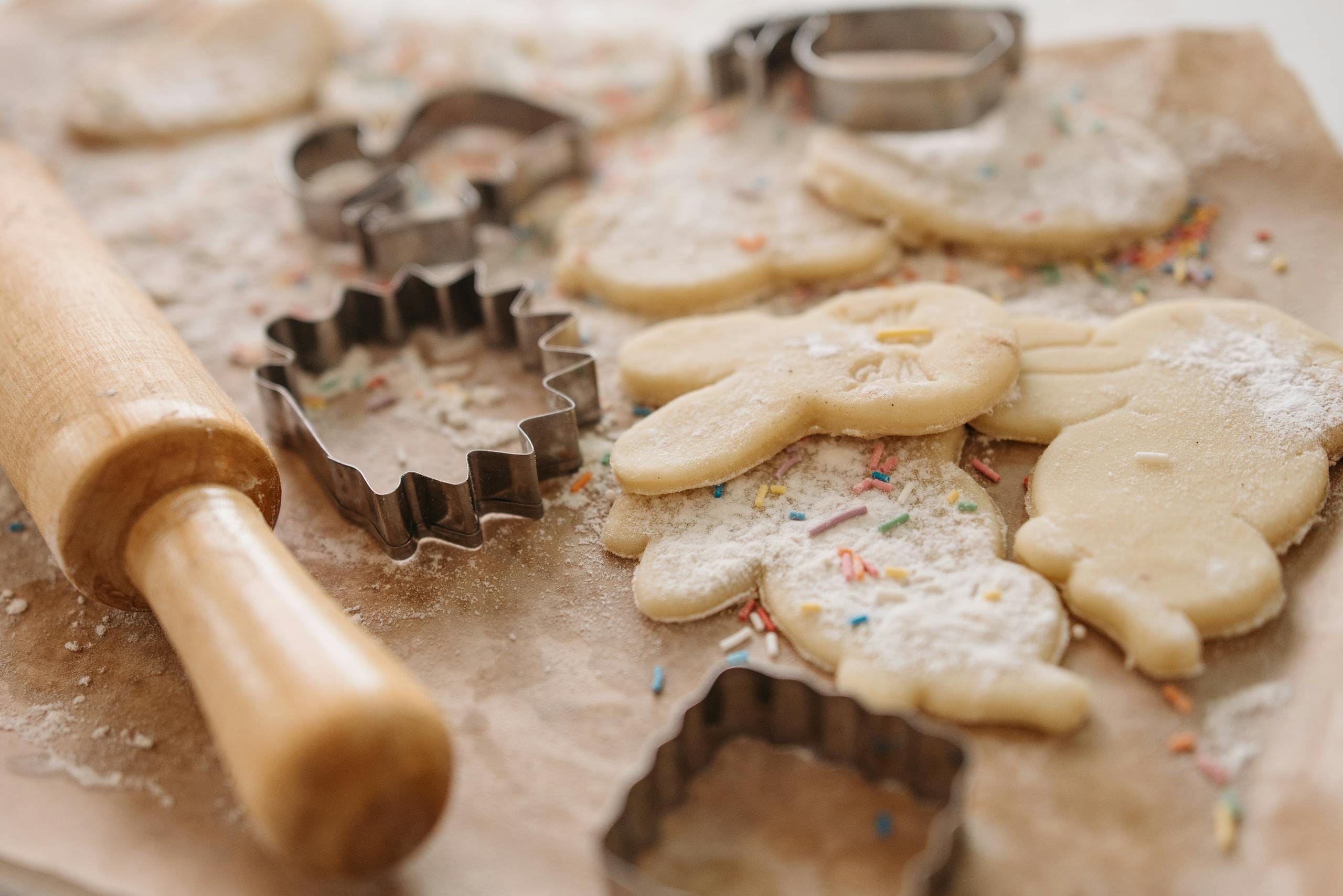 Close-Up Shot of Unbaked Cookies