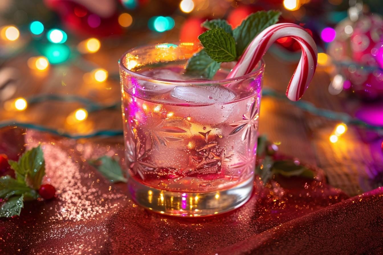 Cocktail Bonbon Candy Cane Spritzer : recette facile pour des fêtes pétillantes